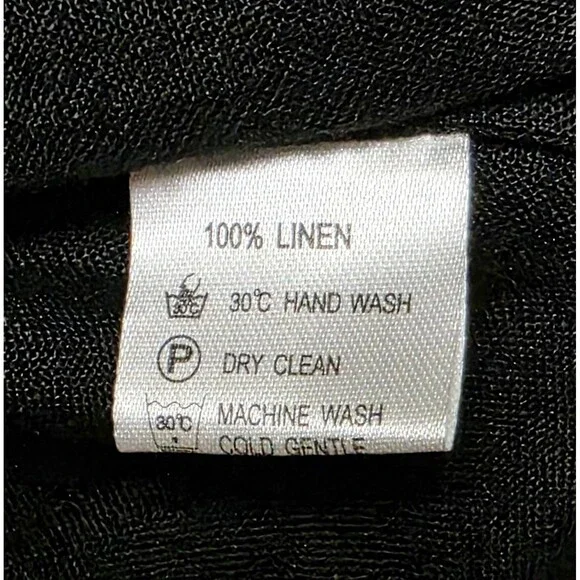 NWT VIVID Black Linen Maxi Dress Sleeveless Long Double Skirt Plus 3x Lagenlook - Picture 9 of 9